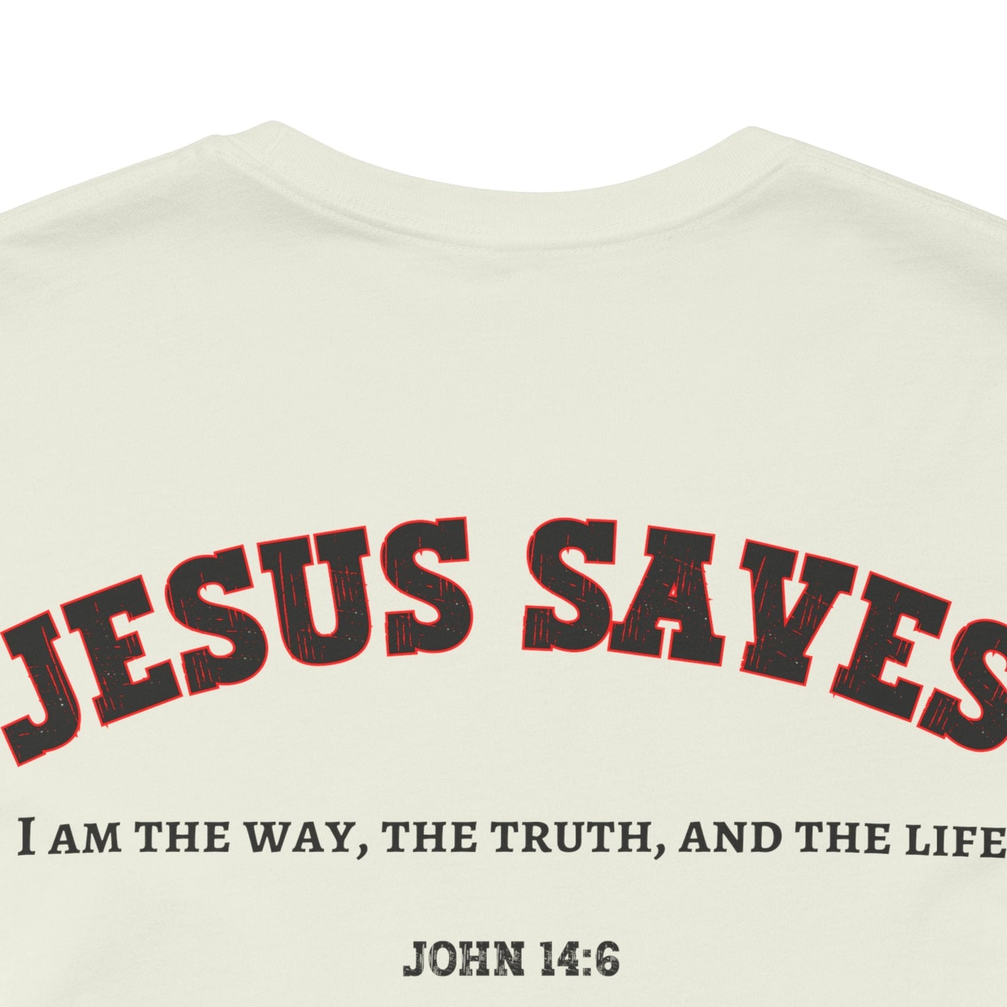 Jesus Saves Unisex Tee | Faith-Based Apparel, Christian T-Shirt, Inspirational Top, Casual Wear, Gift for Believers