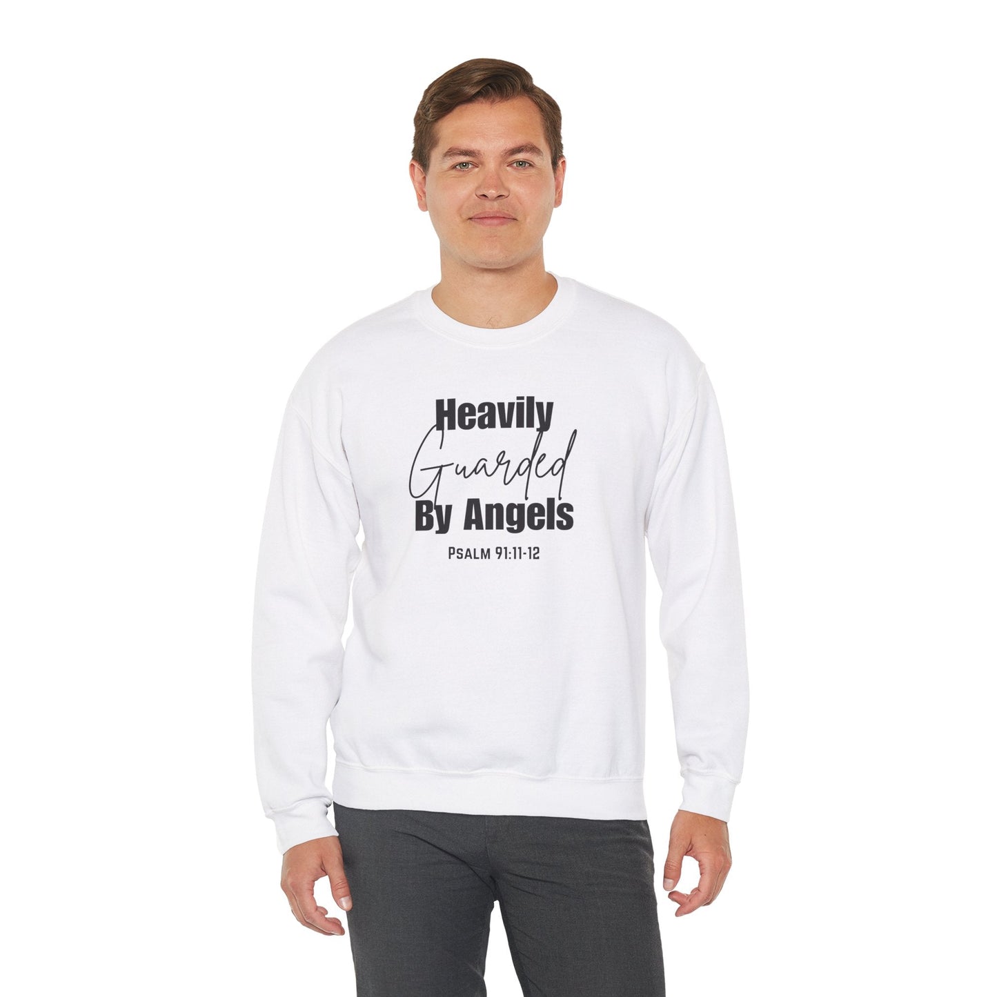 Heavily Guarded By Angels Unisex Heavy Blend™ Crewneck Sweatshirt
