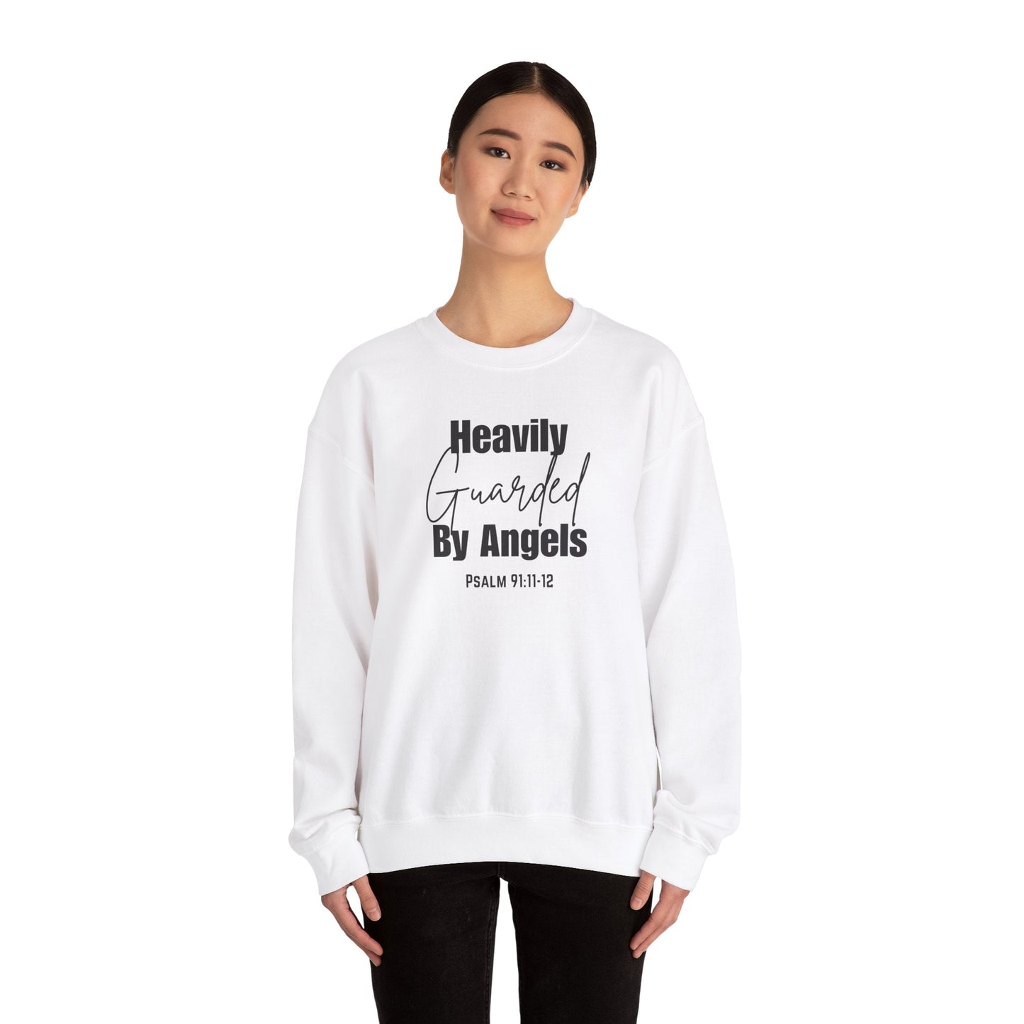 Heavily Guarded By Angels Unisex Heavy Blend™ Crewneck Sweatshirt