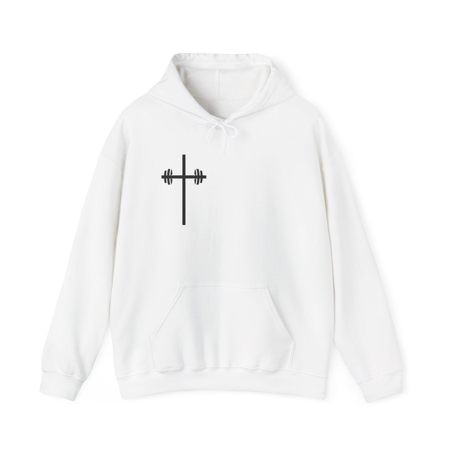 It's Never Luck Faith-Inspired White Hooded Sweatshirt - "It's Never Luck, It's Always God"
