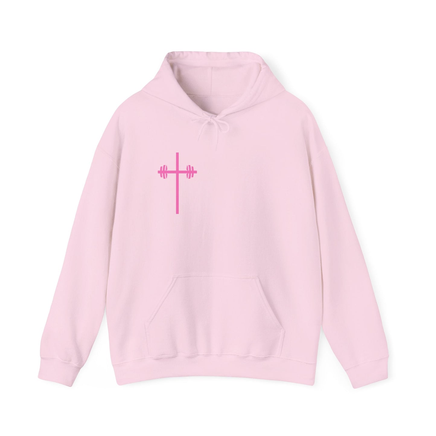 It's Never Luck Faith-Inspired White Hooded Sweatshirt - "It's Never Luck, It's Always God"