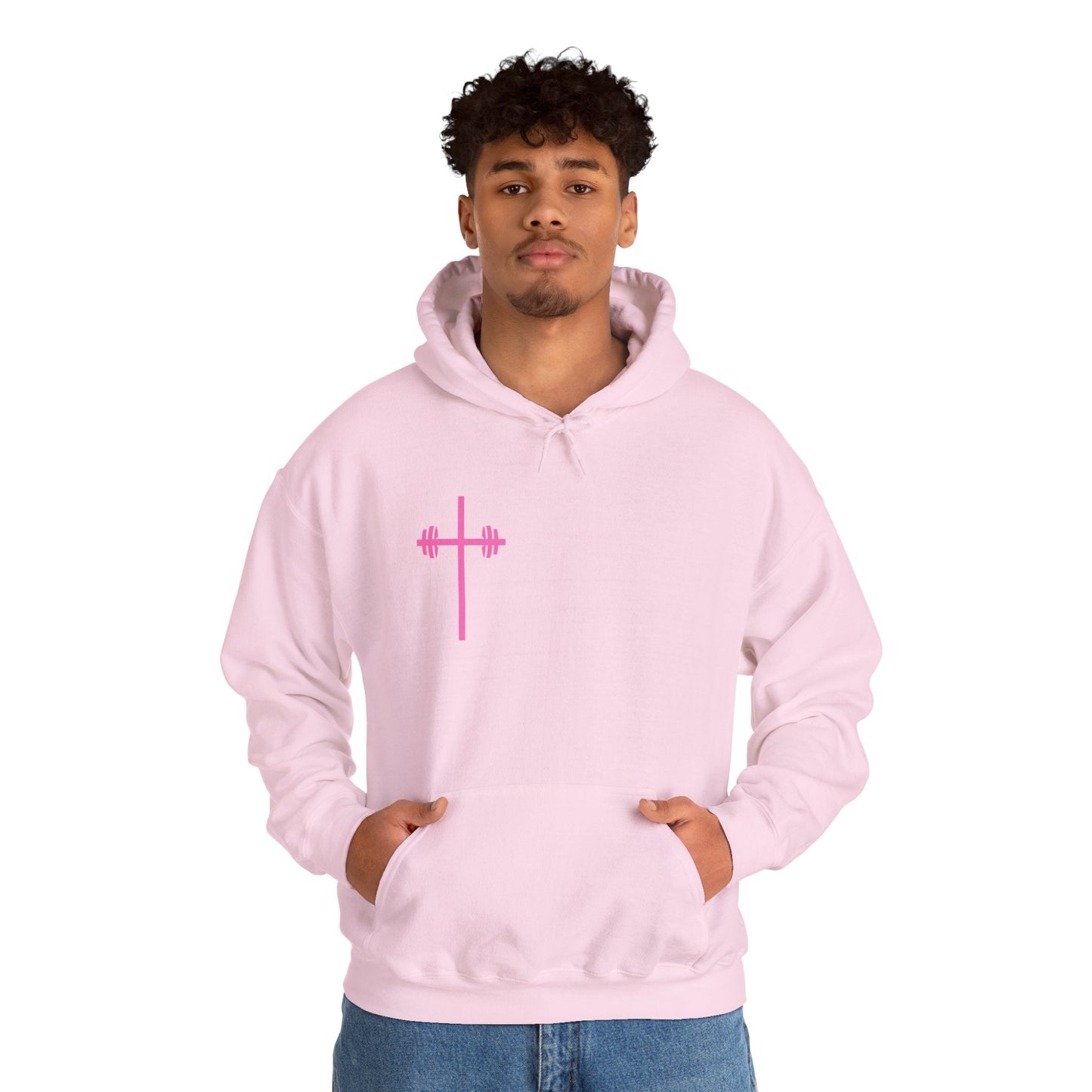 It's Never Luck Faith-Inspired White Hooded Sweatshirt - "It's Never Luck, It's Always God"