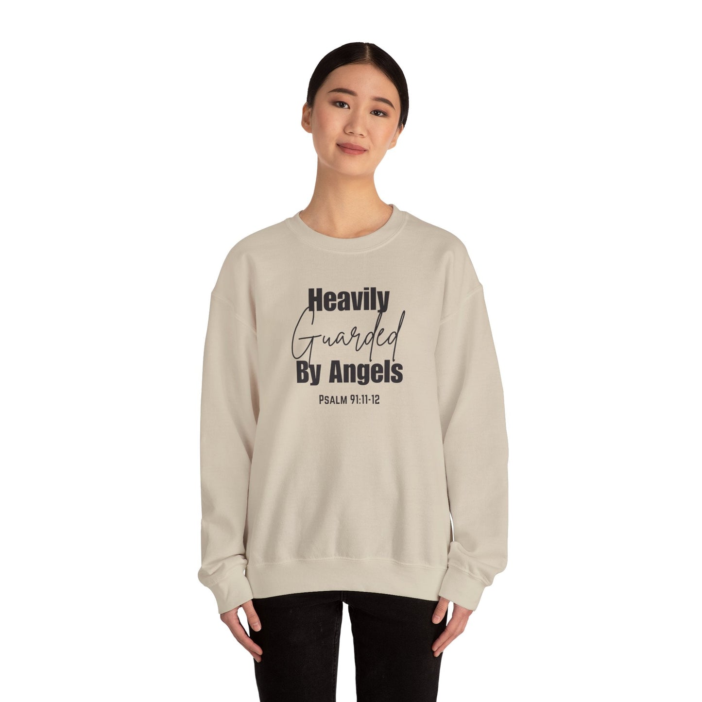 Heavily Guarded By Angels Unisex Heavy Blend™ Crewneck Sweatshirt