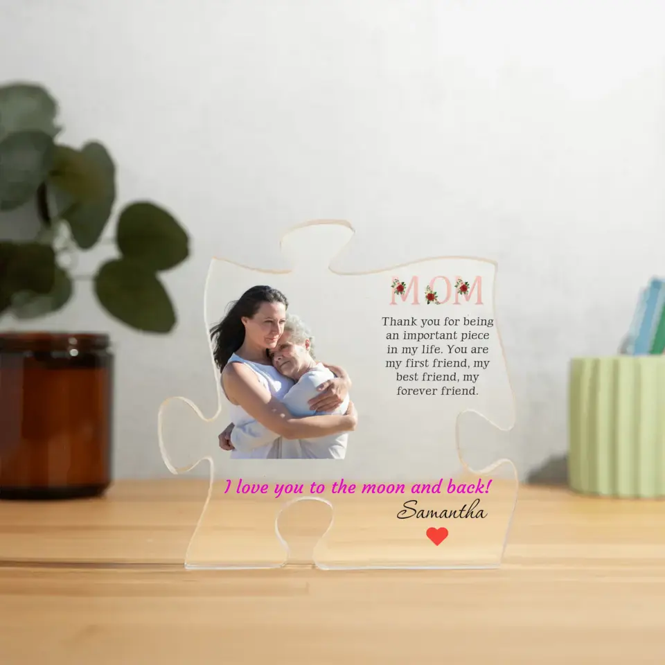 Photo Upload Mother's Day Puzzle Piece Acrylic