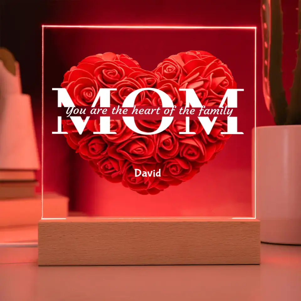 Mom Red Roses The Heart Of The Family