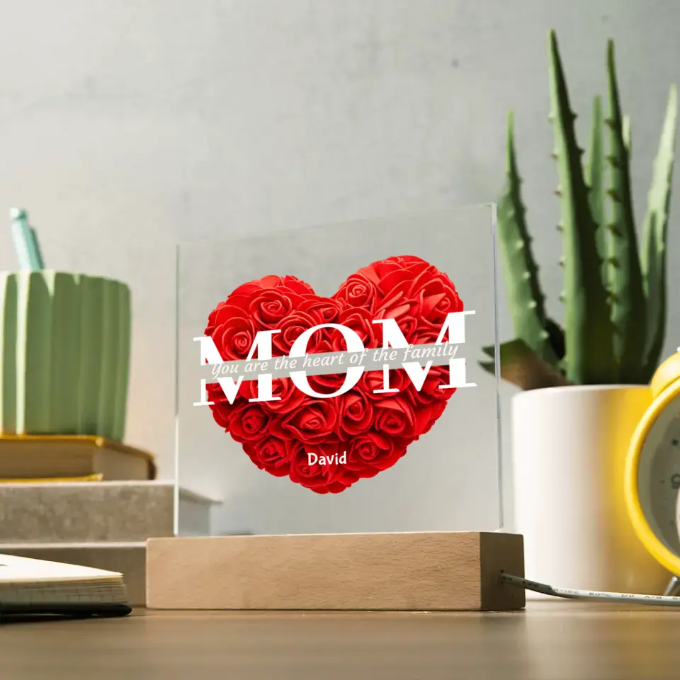Mom Red Roses The Heart Of The Family