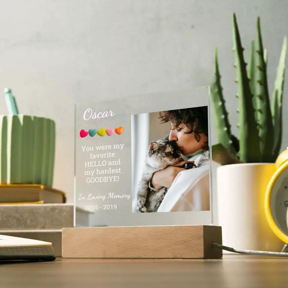 Pet Table Lamp With Picture Upload