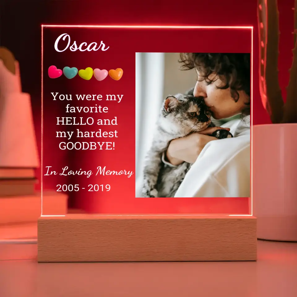 Pet Table Lamp With Picture Upload