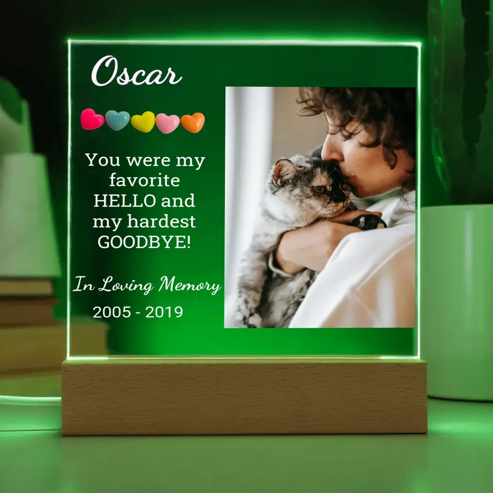 Pet Table Lamp With Picture Upload