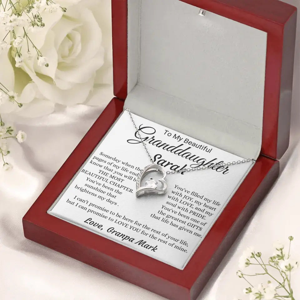 To My Granddaughter Forever Love Necklace