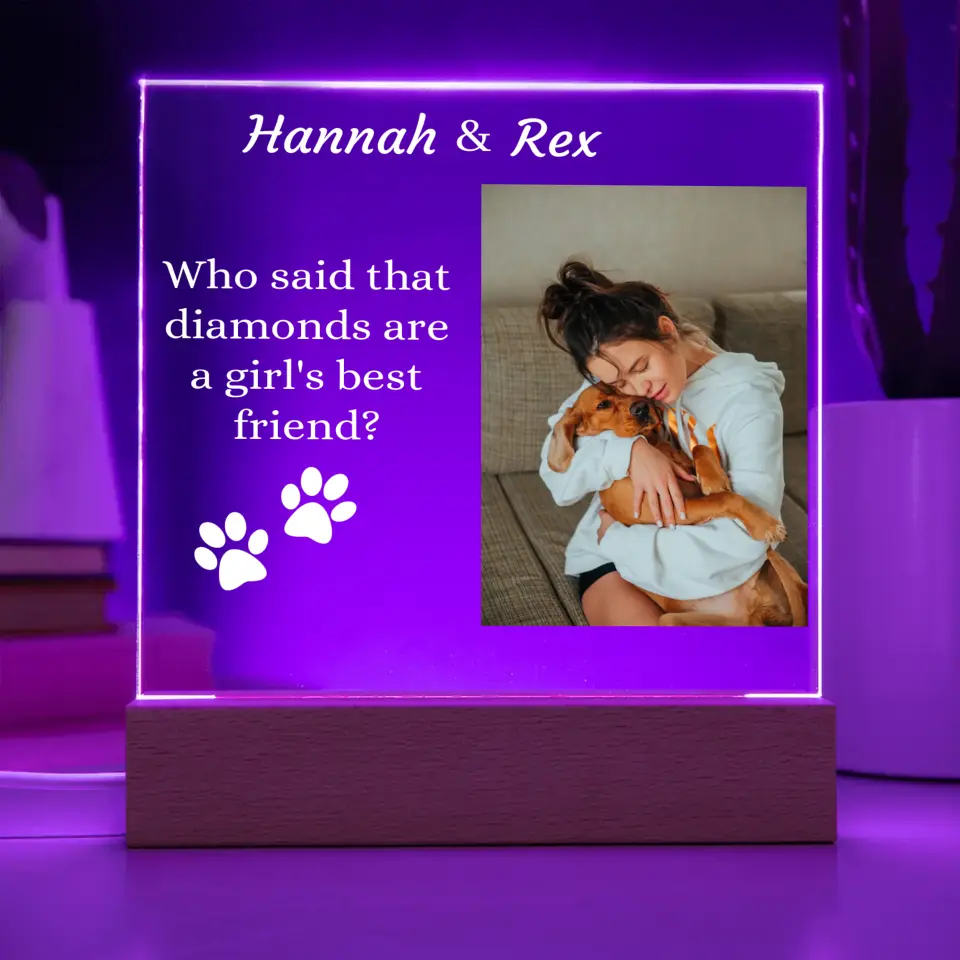 My Pet My Best Friend Table Lamp