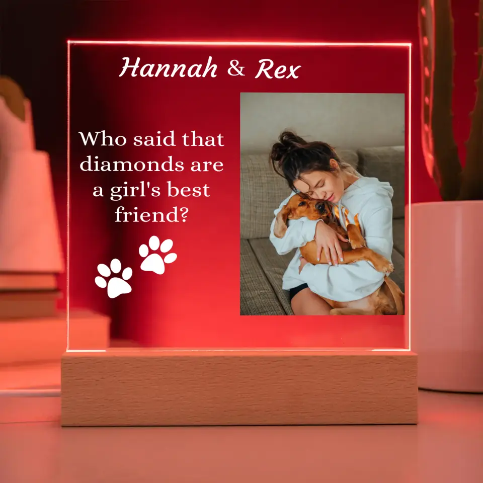 My Pet My Best Friend Table Lamp