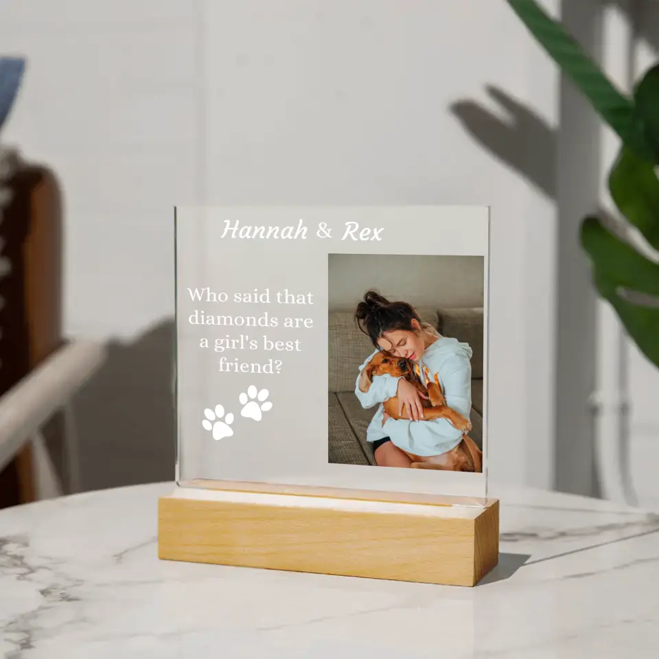 My Pet My Best Friend Table Lamp