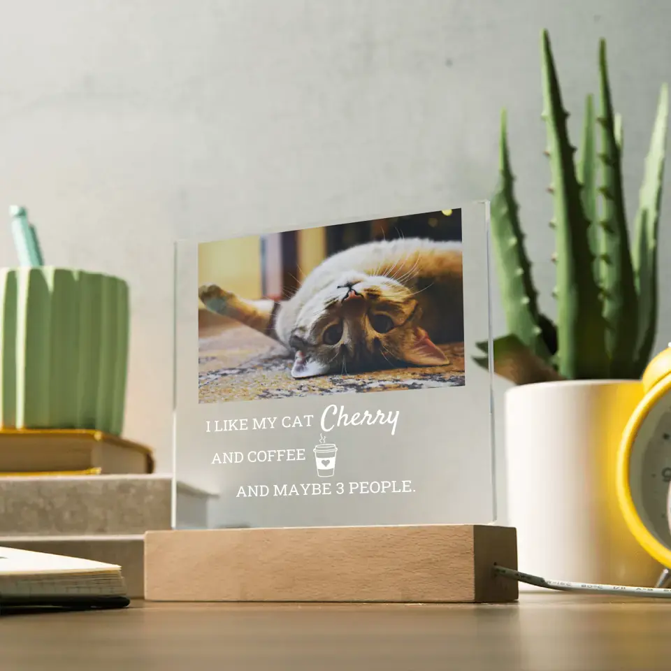 I Like My Cat And Coffee Table Lamp