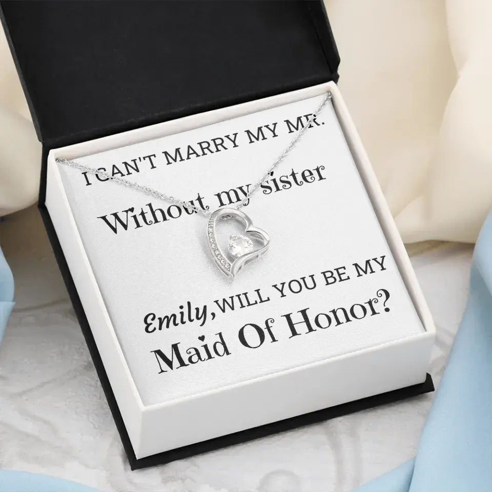 Maid Of Honor Or Bridesmaid Forever Love Necklace