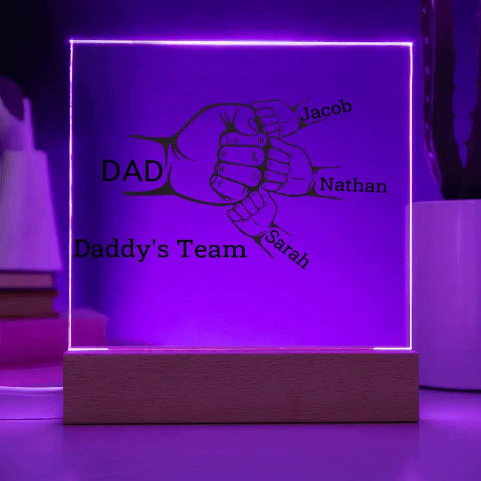 Daddy's Team Acrylic Plaque