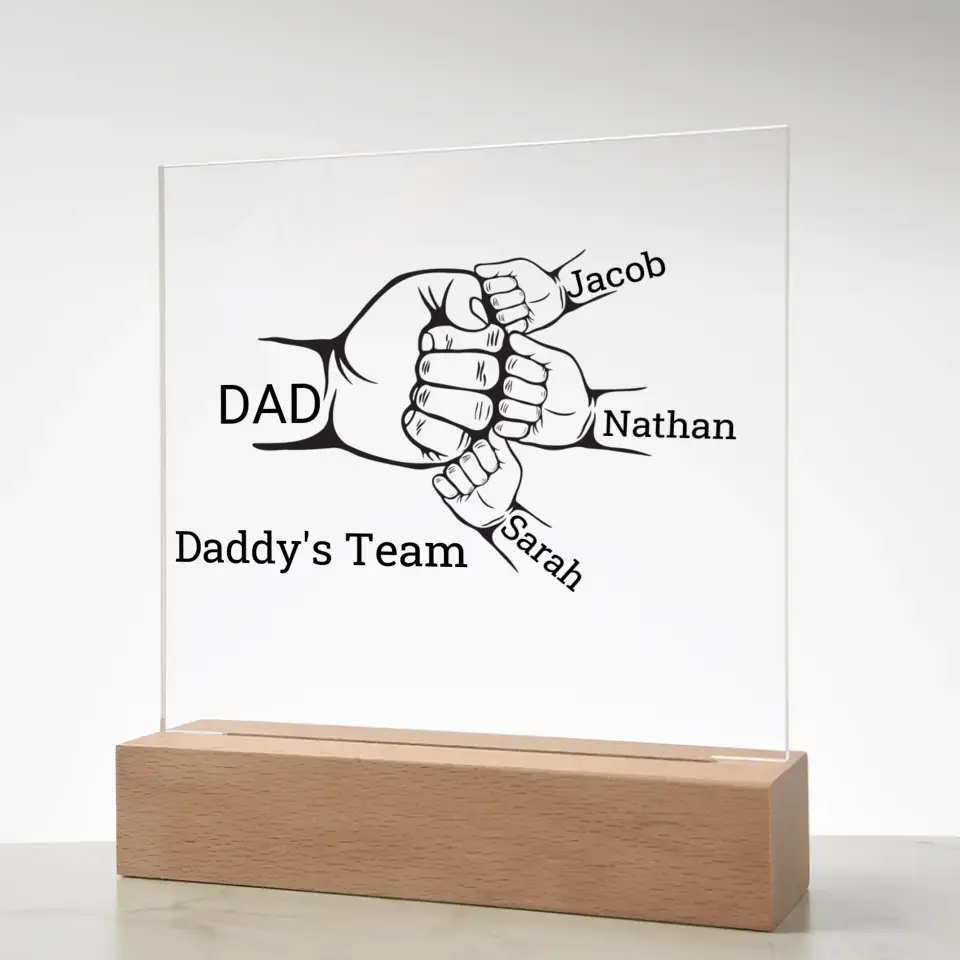 Daddy's Team Acrylic Plaque