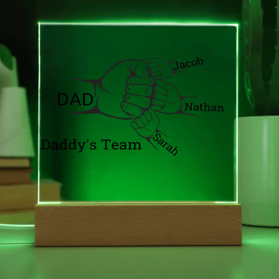 Daddy's Team Acrylic Plaque