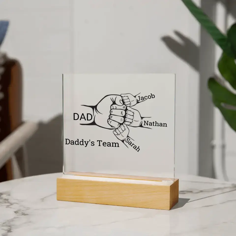 Daddy's Team Acrylic Plaque
