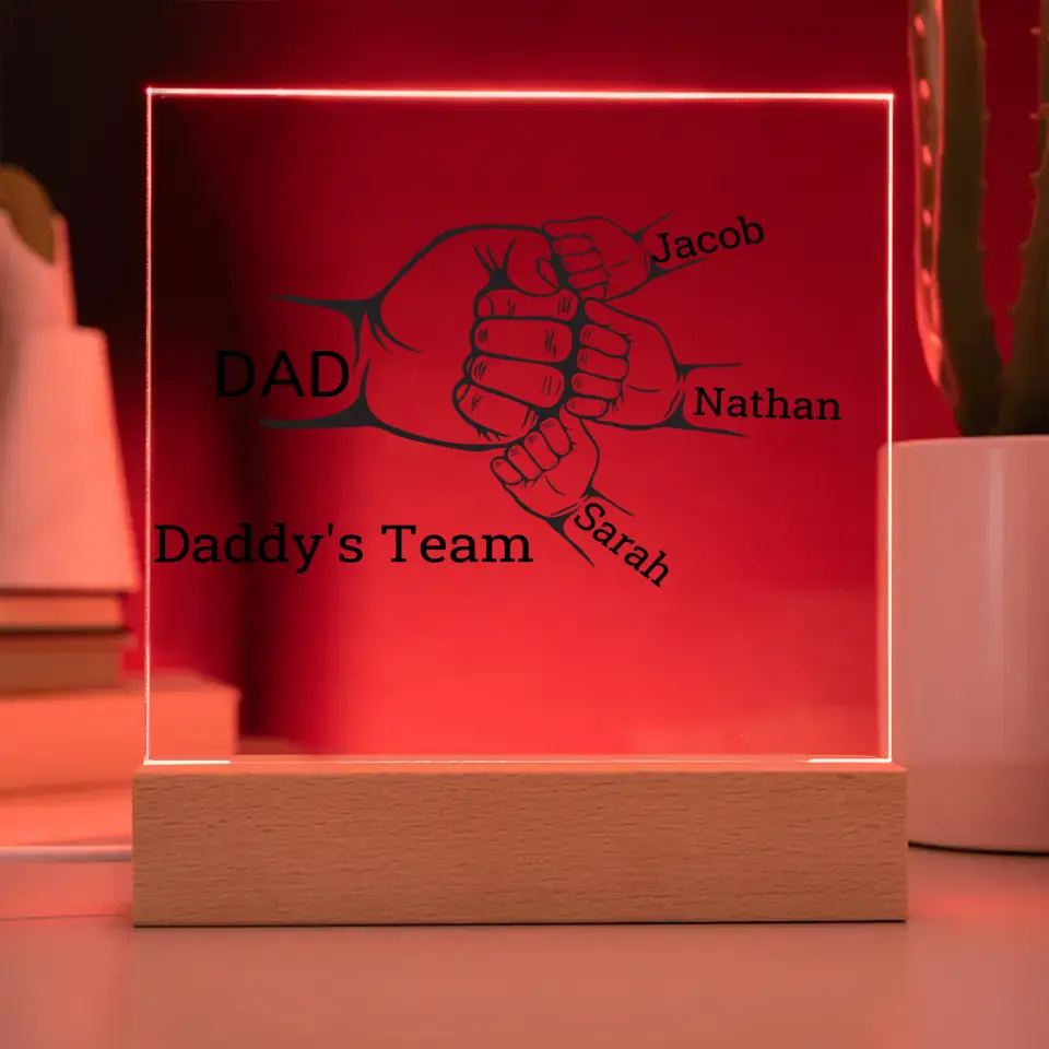 Daddy's Team Acrylic Plaque