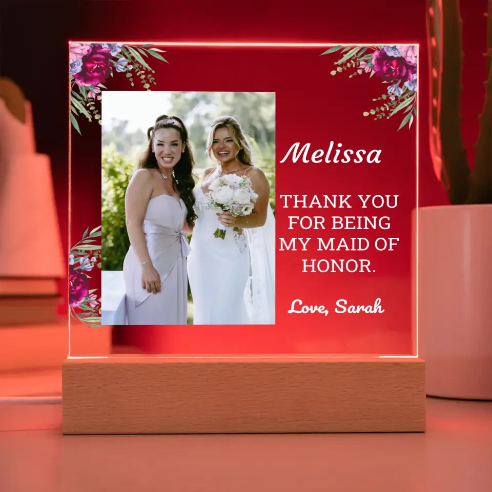 Thank You Maid Of Honor Gift