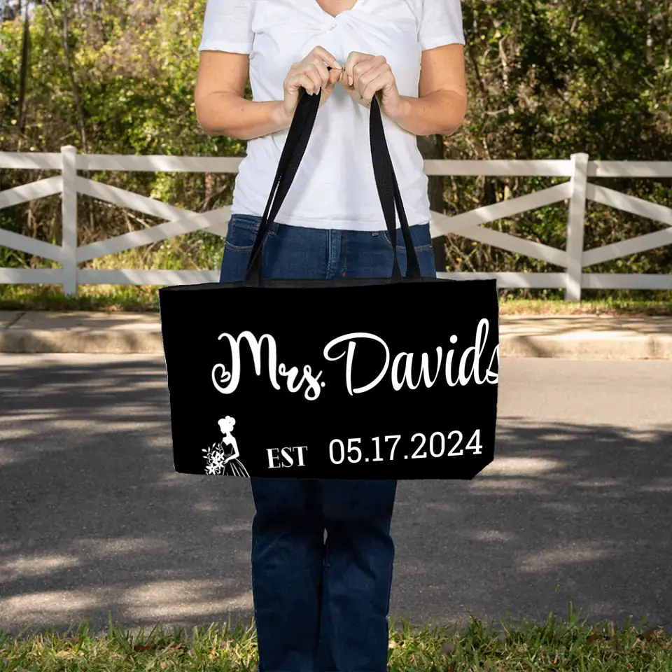 Personalized Bride Tote Bag