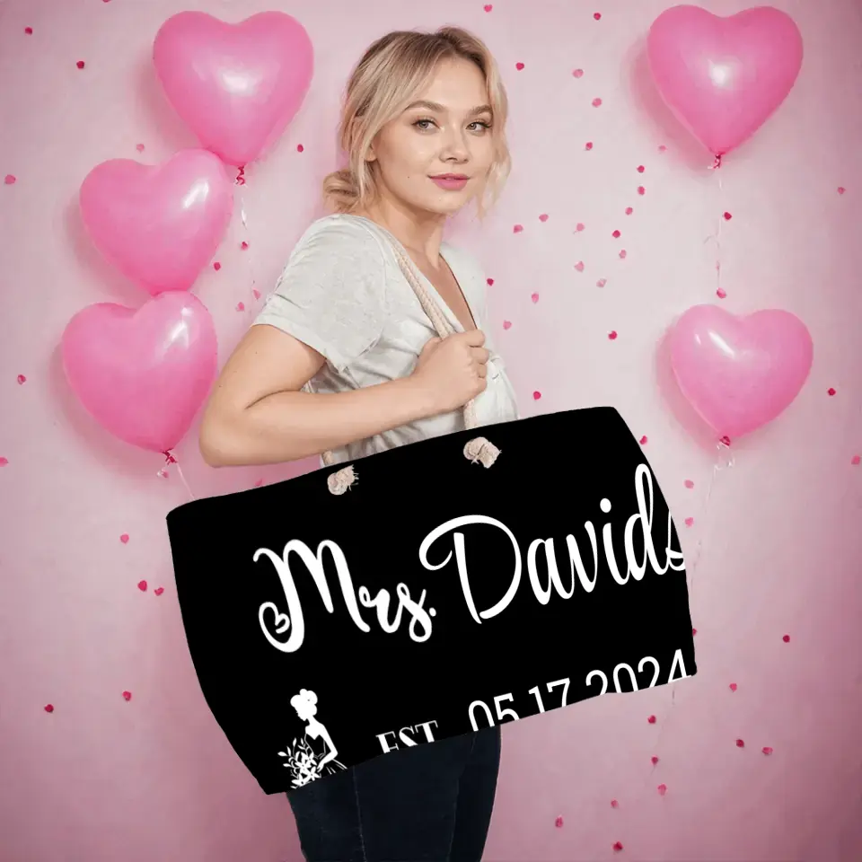 Personalized Bride Tote Bag