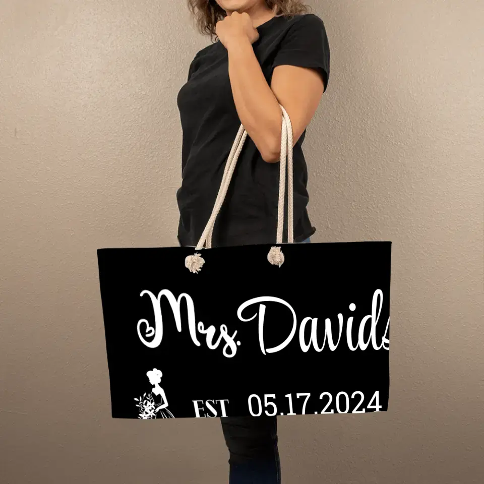 Personalized Bride Tote Bag