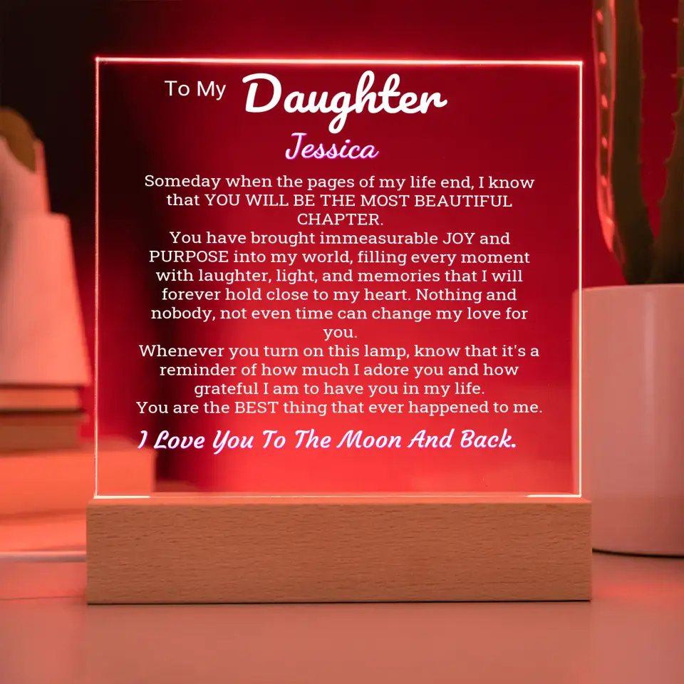You Are My Most Beautiful Chapter Table Lamp