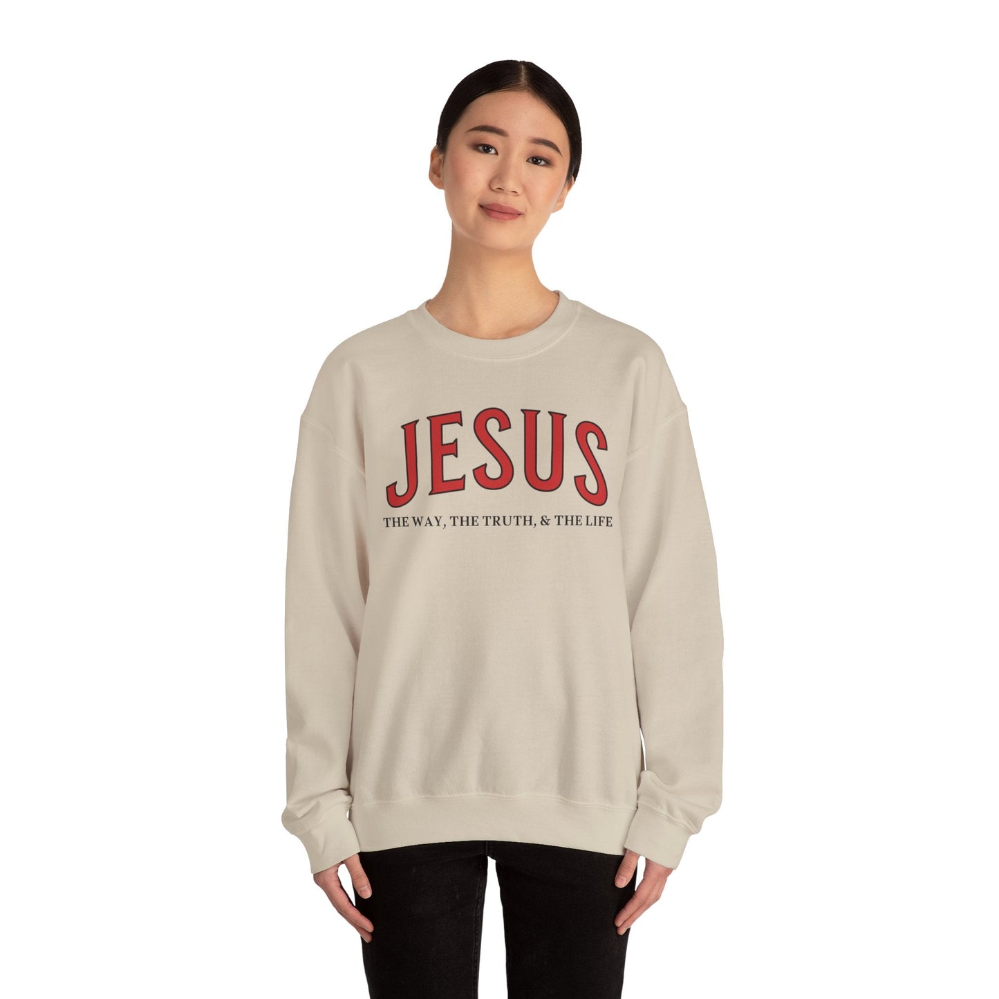JESUS, The Way, The Truth & The Life - Faith-Inspired Crewneck Sweatshirt