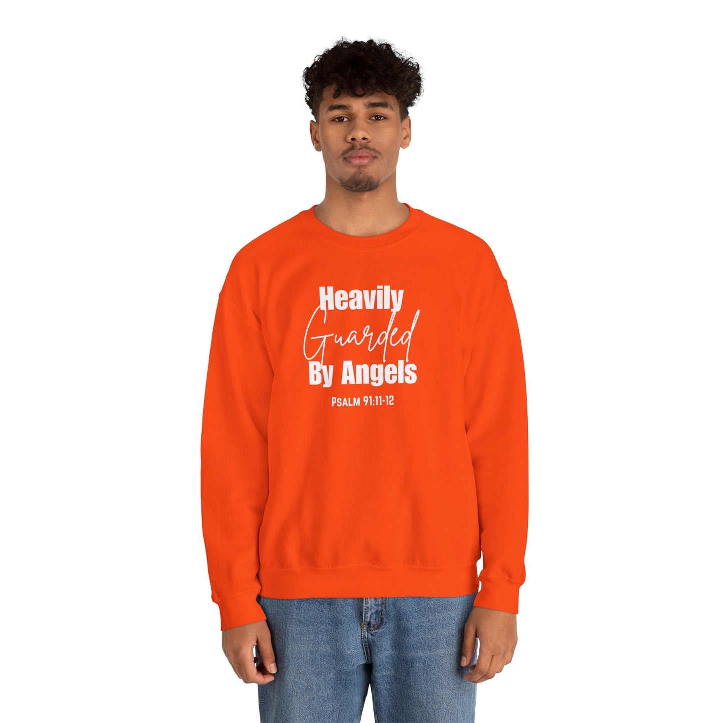 Heavily Guarded By Angels Unisex Heavy Blend™ Crewneck Sweatshirt