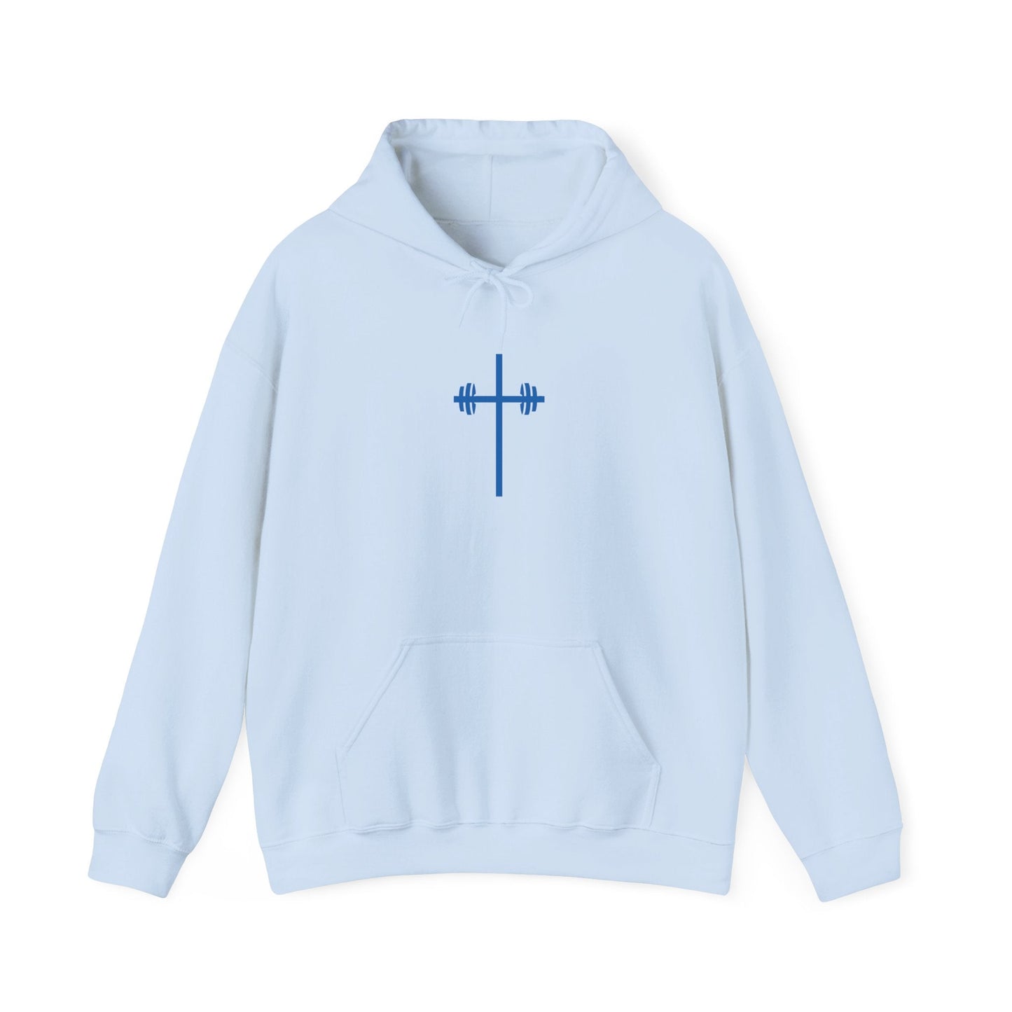 Faith-Inspired Fitness Hoodie - It's Always God Unisex Heavy Blend™ Sweatshirt with Lion & Barbell Design