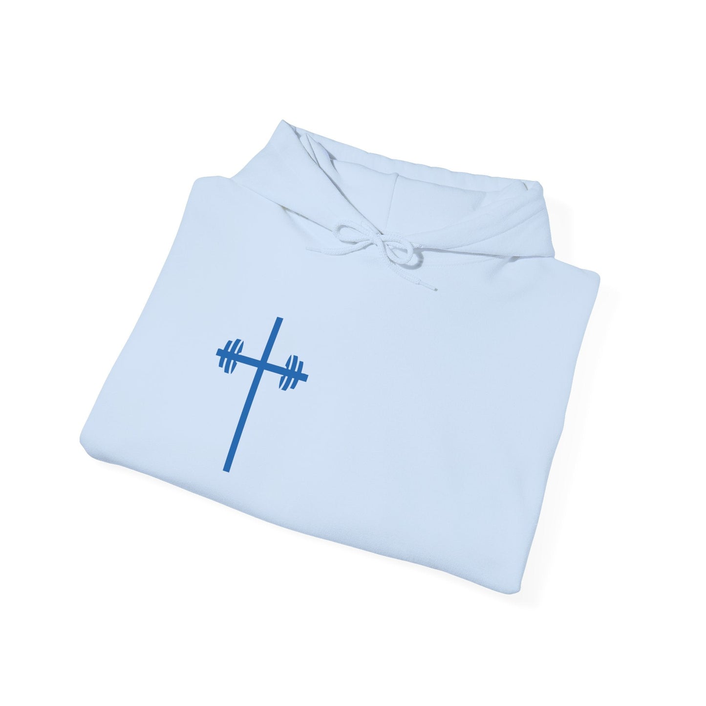 It's Never Luck Faith-Inspired White Hooded Sweatshirt - "It's Never Luck, It's Always God"