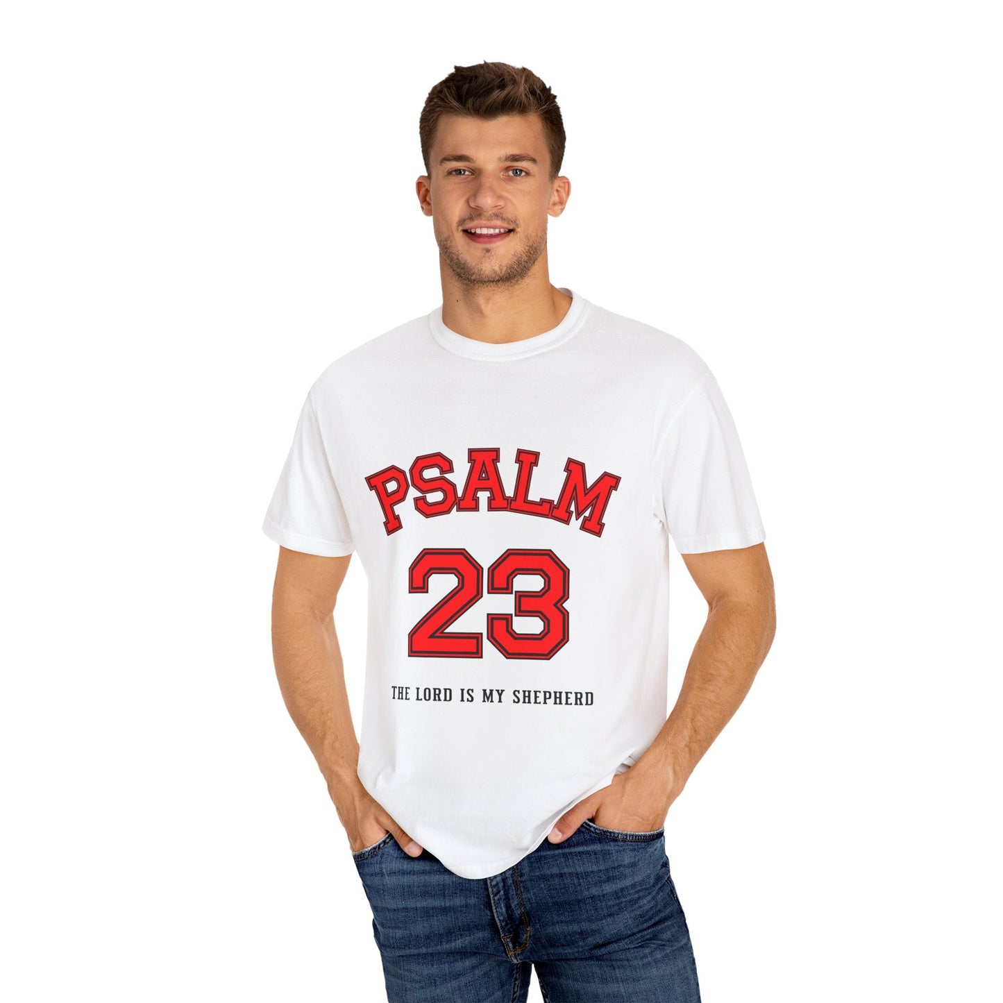 Psalm 23 Unisex Garment-Dyed T-shirt