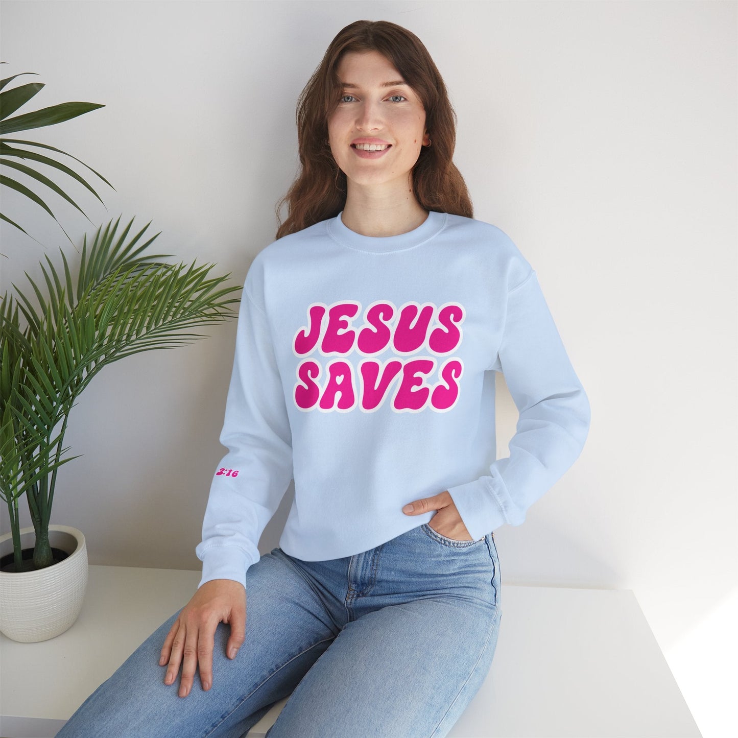 Jesus Saves Unisex Heavy Blend™ Crewneck Sweatshirt