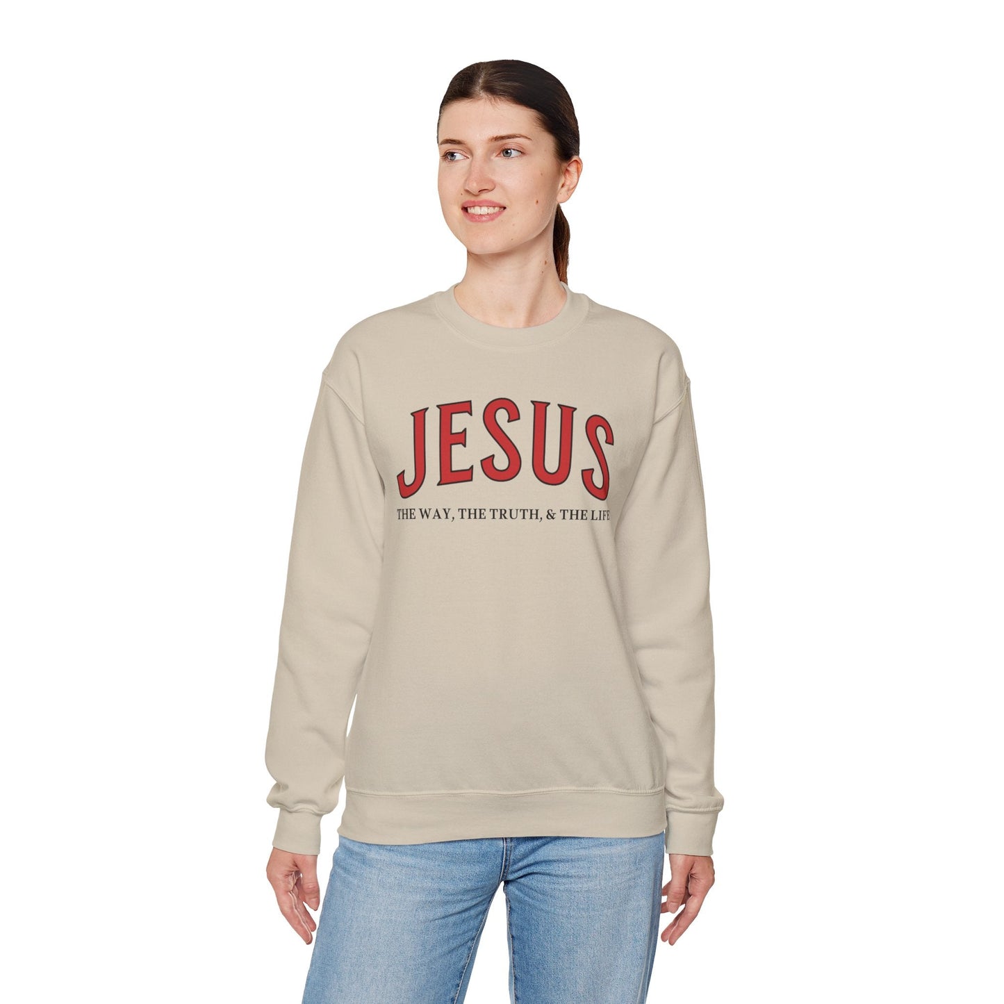 JESUS, The Way, The Truth & The Life - Faith-Inspired Crewneck Sweatshirt