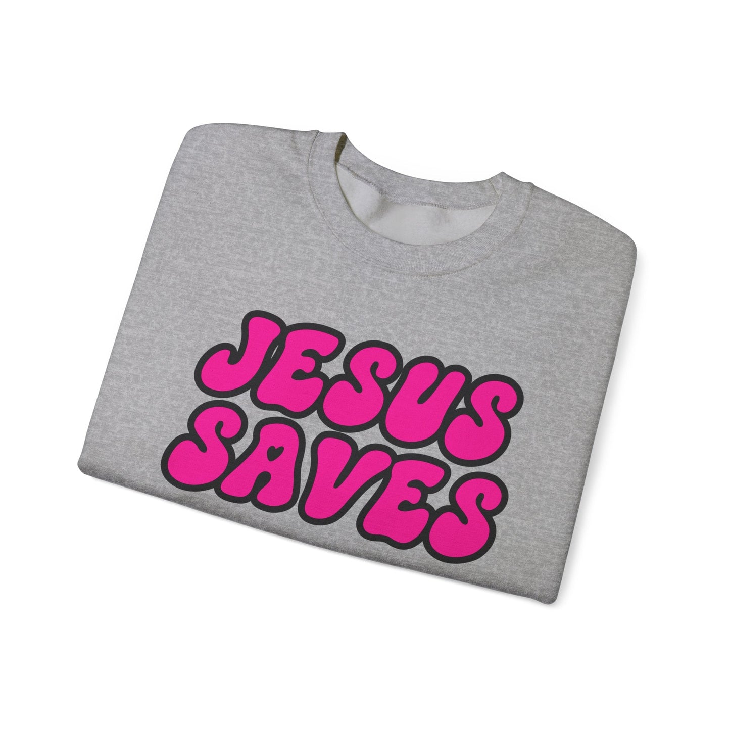 Jesus Saves Unisex Heavy Blend™ Crewneck Sweatshirt