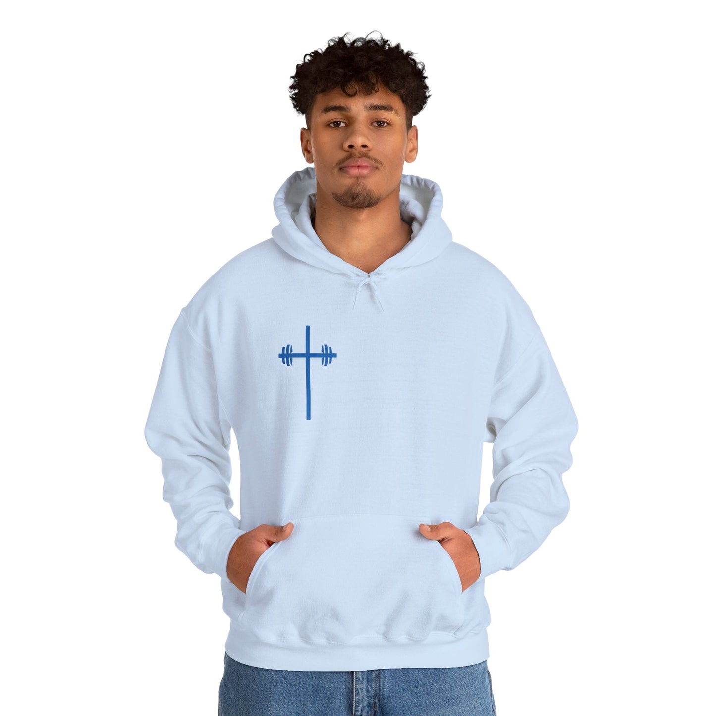 It's Never Luck Faith-Inspired White Hooded Sweatshirt - "It's Never Luck, It's Always God"