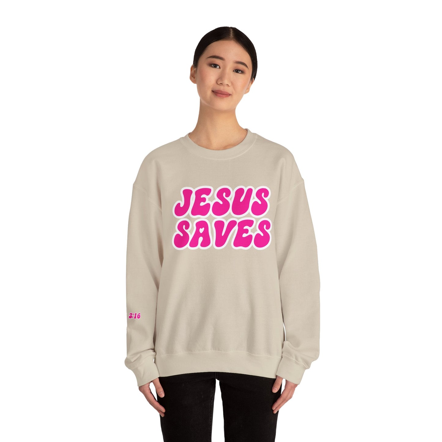 Jesus Saves Unisex Heavy Blend™ Crewneck Sweatshirt
