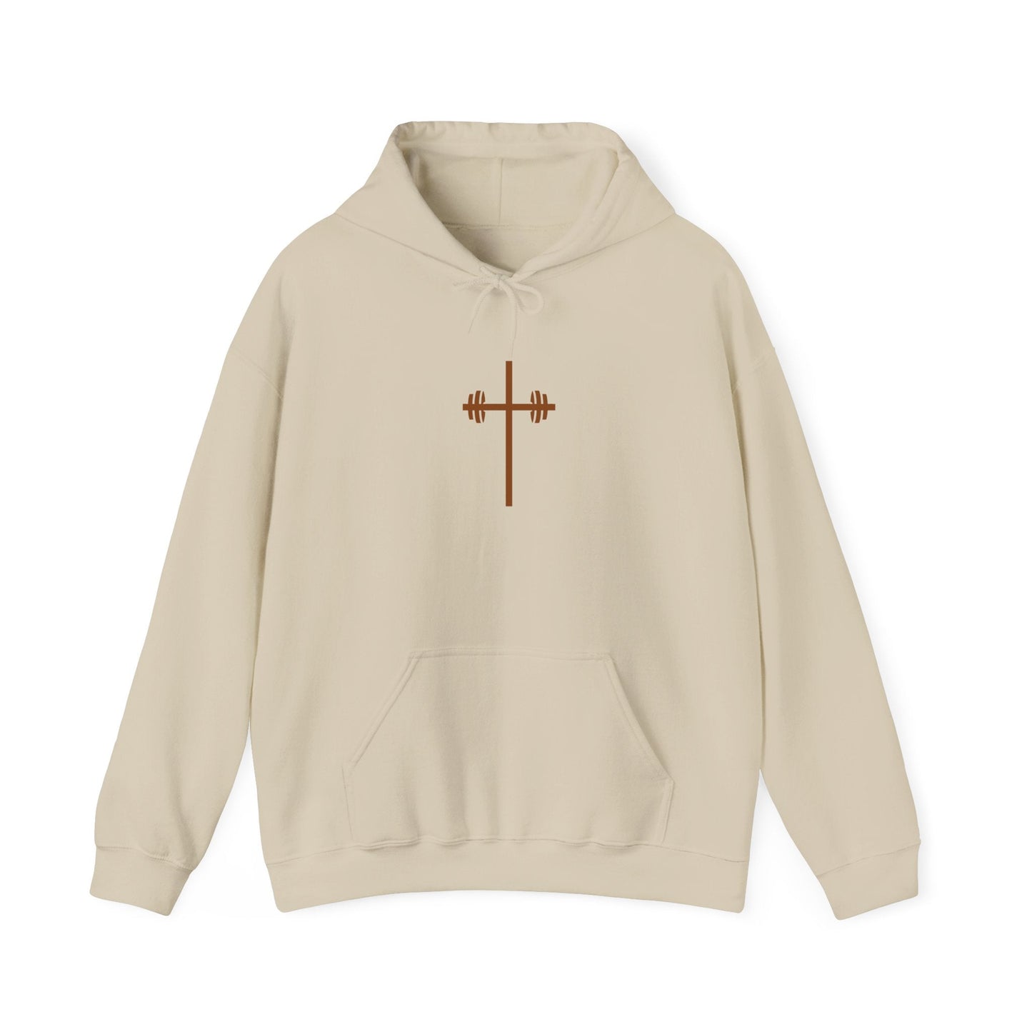 Faith-Inspired Fitness Hoodie - It's Always God Unisex Heavy Blend™ Sweatshirt with Lion & Barbell Design