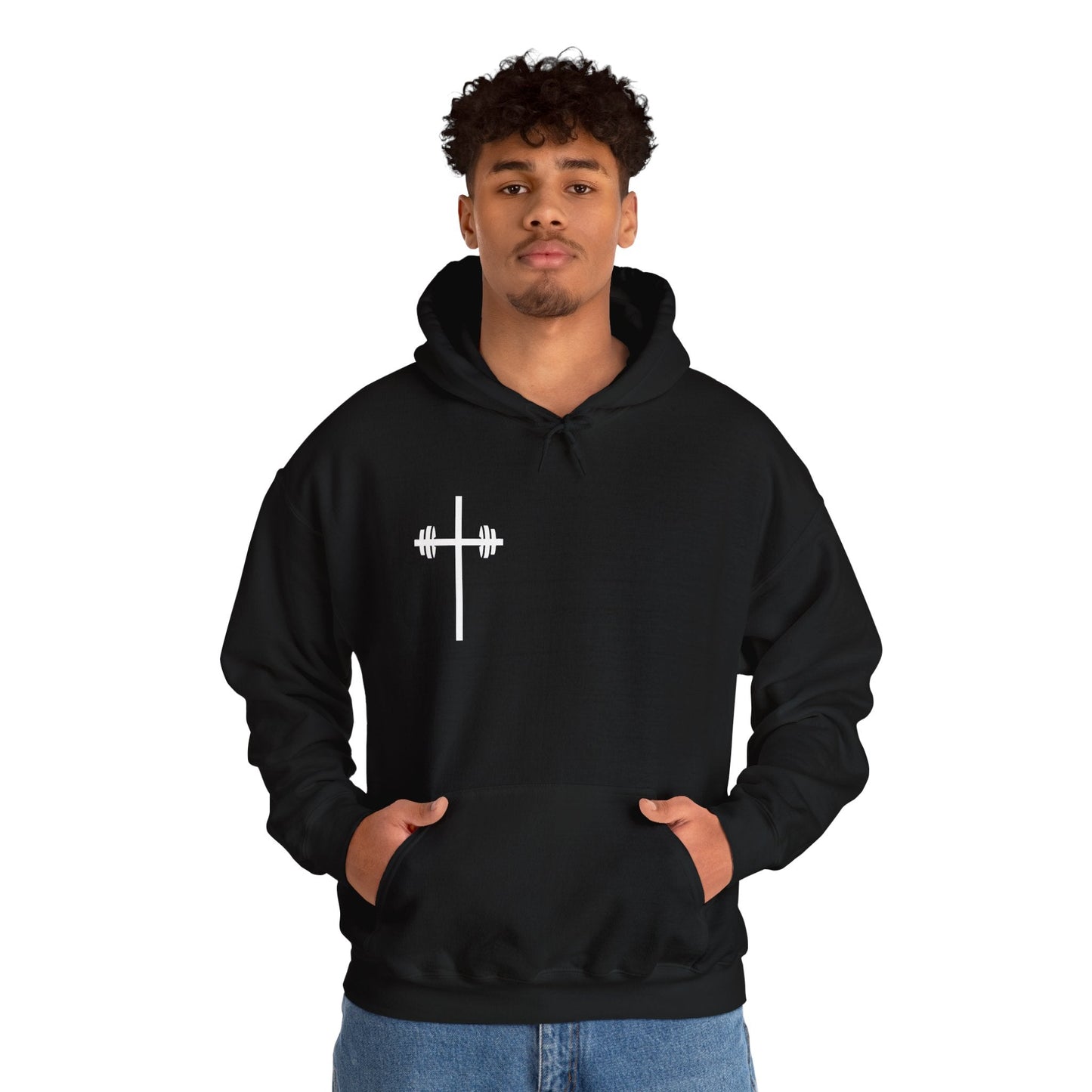 It's Never Luck Faith-Inspired White Hooded Sweatshirt - "It's Never Luck, It's Always God"