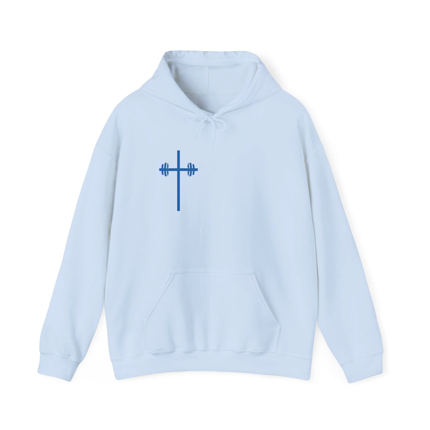 It's Never Luck Faith-Inspired White Hooded Sweatshirt - "It's Never Luck, It's Always God"