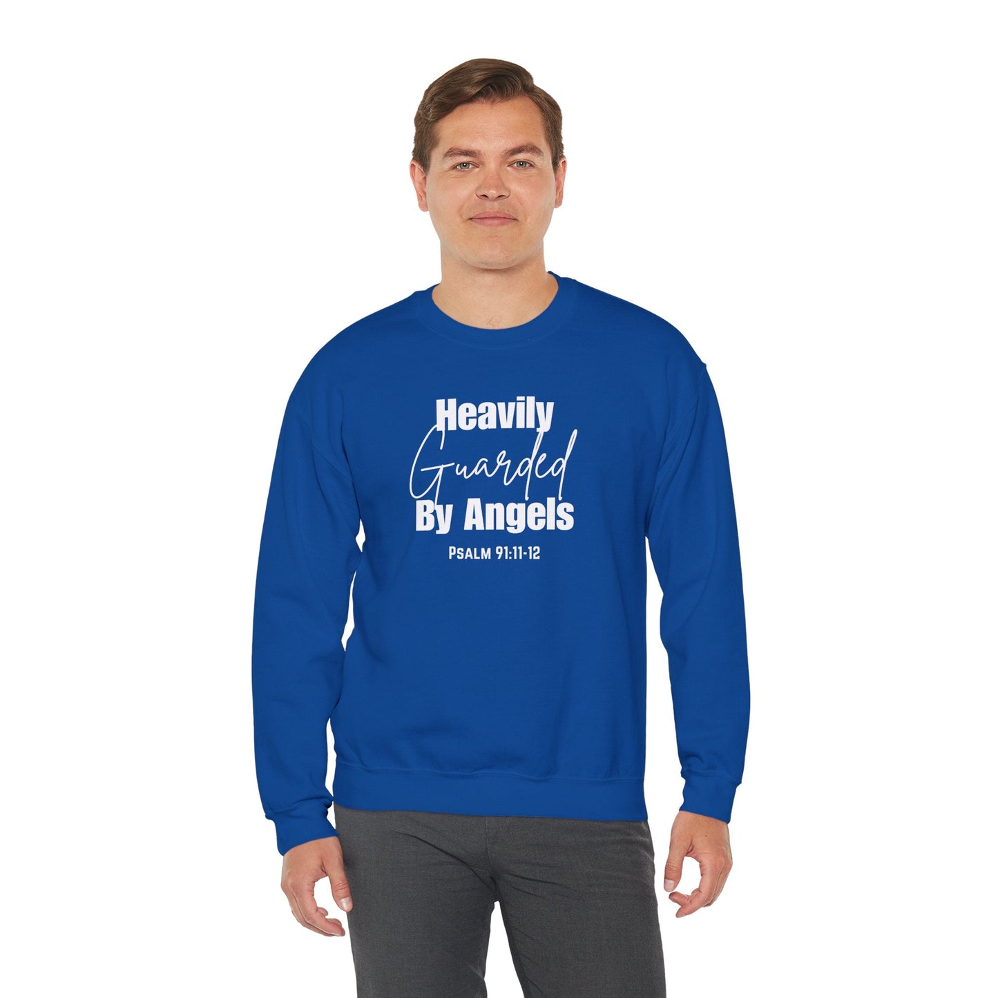 Heavily Guarded By Angels Unisex Heavy Blend™ Crewneck Sweatshirt