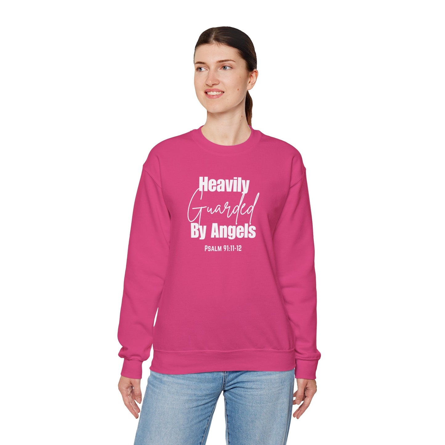 Heavily Guarded By Angels Unisex Heavy Blend™ Crewneck Sweatshirt