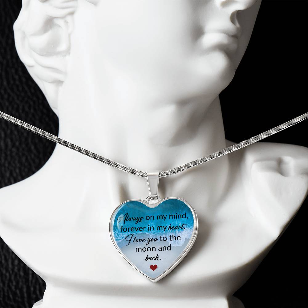 To The Moon And Back Heart Necklace