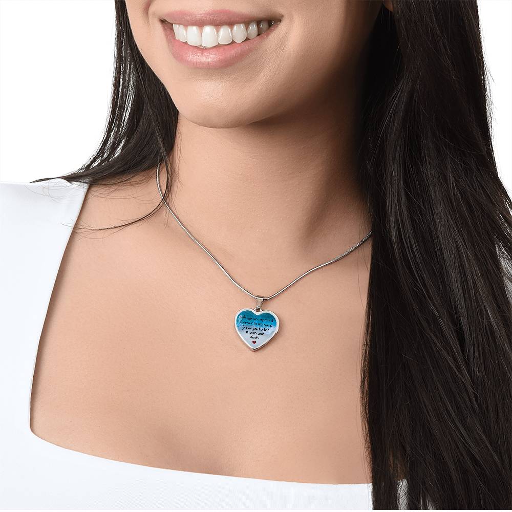 To The Moon And Back Heart Necklace