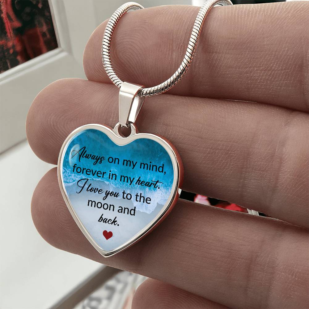 To The Moon And Back Heart Necklace