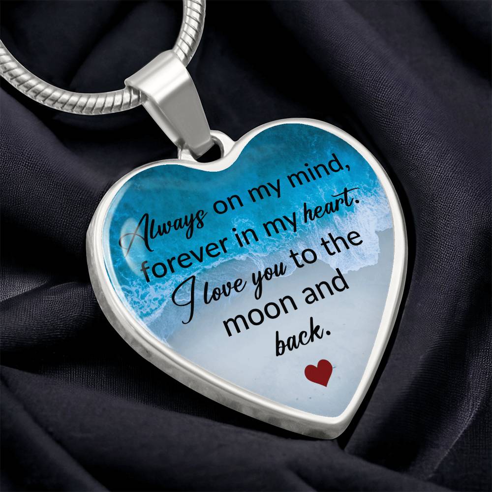 To The Moon And Back Heart Necklace