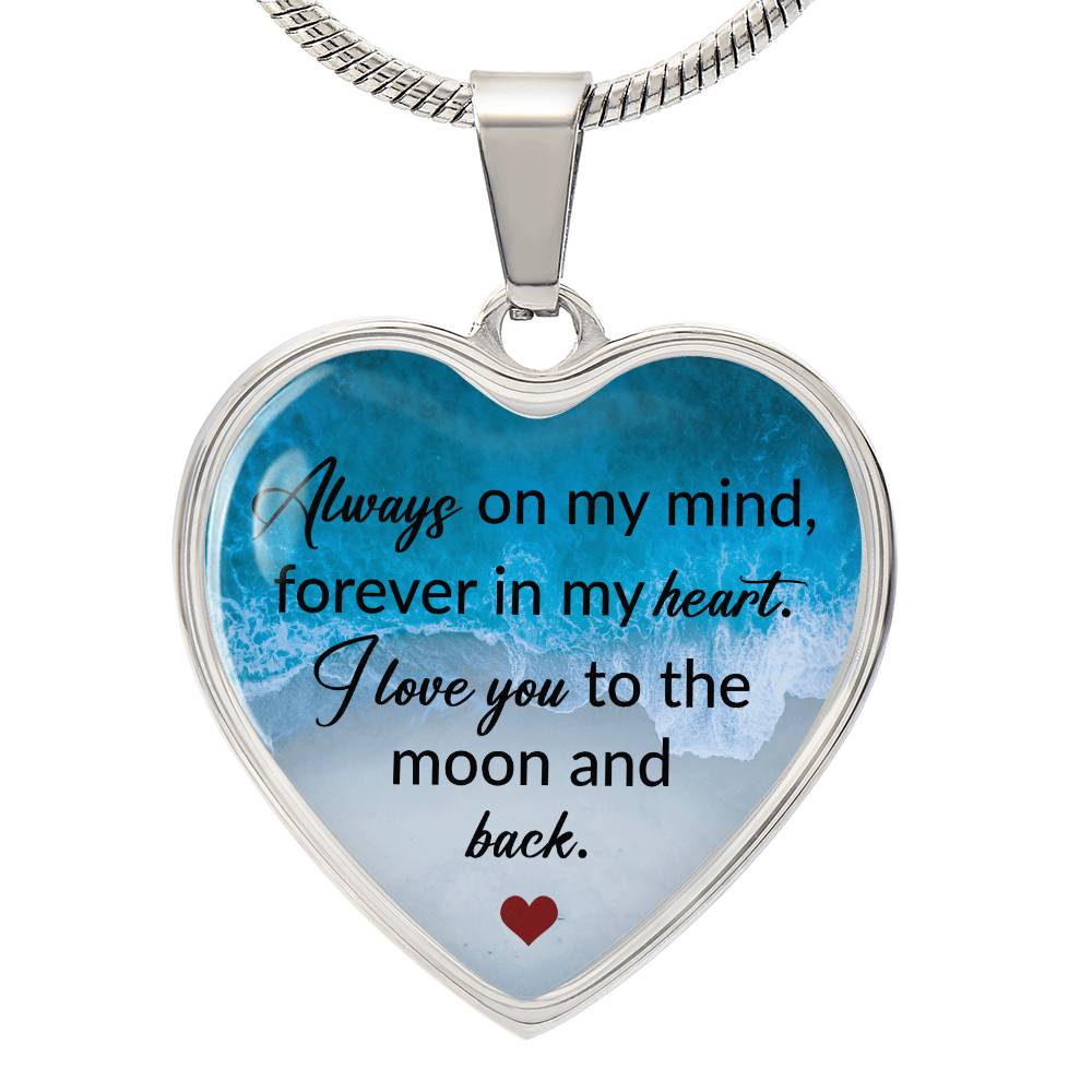 To The Moon And Back Heart Necklace