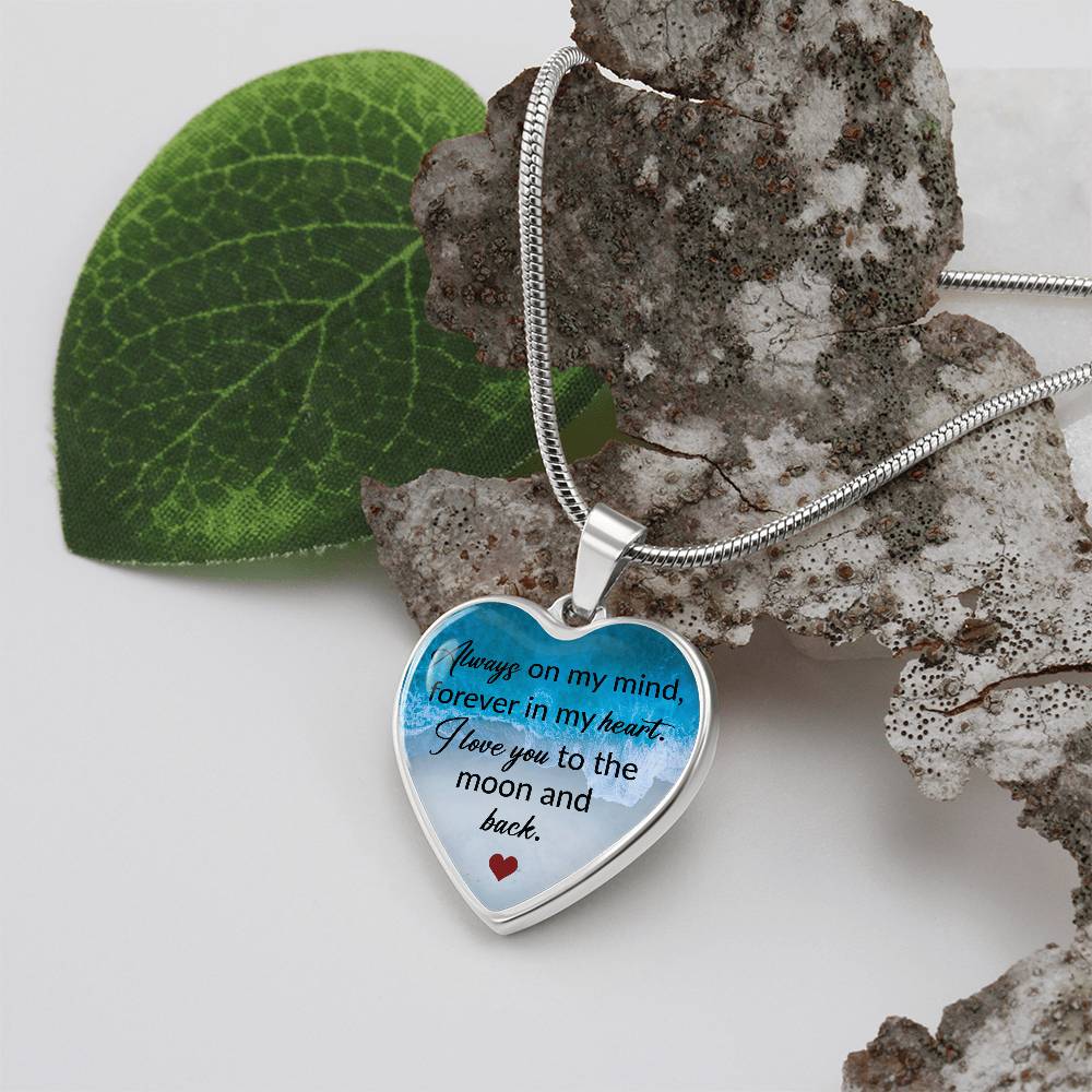 To The Moon And Back Heart Necklace